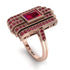 Unmatched Style Gold Baguette Ruby Ring - Jean No. 56 image 2