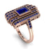 Unmatched Style Gold Baguette Sapphire Ring - Jean No. 74 image 2