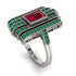 Unmatched Style Gold Baguette Ruby Ring - Jean No. 27 image 2