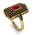 Unmatched Style Gold Baguette Ruby Ring - Jean No. 40 image 2