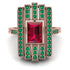 Unmatched Style Gold Baguette Ruby Ring - Jean No. 26 image 3