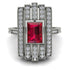 Unmatched Style Gold Baguette Ruby Ring - Jean No. 12 image 3