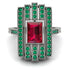Unmatched Style Gold Baguette Ruby Ring - Jean No. 27 image 3