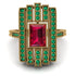 Unmatched Style Gold Baguette Ruby Ring - Jean No. 25 image 3