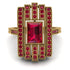 Unmatched Style Gold Baguette Ruby Ring - Jean No. 55 image 3