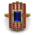 Unmatched Style Gold Baguette Sapphire Ring - Jean No. 58 image 3