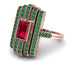 Unmatched Style Gold Baguette Ruby Ring - Jean No. 26 image 1