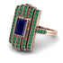 Unmatched Style Gold Baguette Sapphire Ring - Jean No. 29 image 1