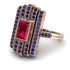 Unmatched Style Gold Baguette Ruby Ring - Jean No. 71 image 1