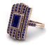 Unmatched Style Gold Baguette Sapphire Ring - Jean No. 74 image 1