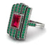 Unmatched Style Gold Baguette Ruby Ring - Jean No. 27 image 1
