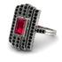 Unmatched Style Gold Baguette Ruby Ring - Jean No. 42 image 1