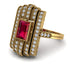 Unmatched Style Gold Baguette Ruby Ring - Jean No. 10 image 1