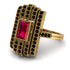 Unmatched Style Gold Baguette Ruby Ring - Jean No. 40 image 1