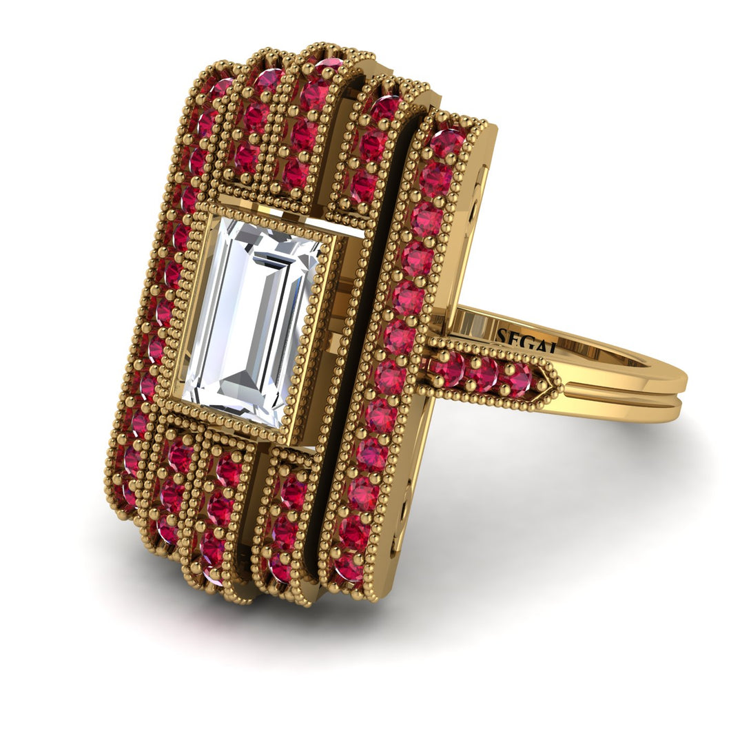 Unmatched Style Gold Baguette Diamond Ring - Jean No. 46