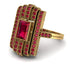 Unmatched Style Gold Baguette Ruby Ring - Jean No. 55 image 1