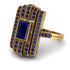 Unmatched Style Gold Baguette Sapphire Ring - Jean No. 73 image 1
