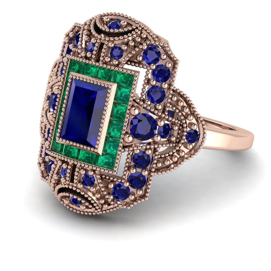 Victorian Gold Ring With Sapphire - Janice No. 29