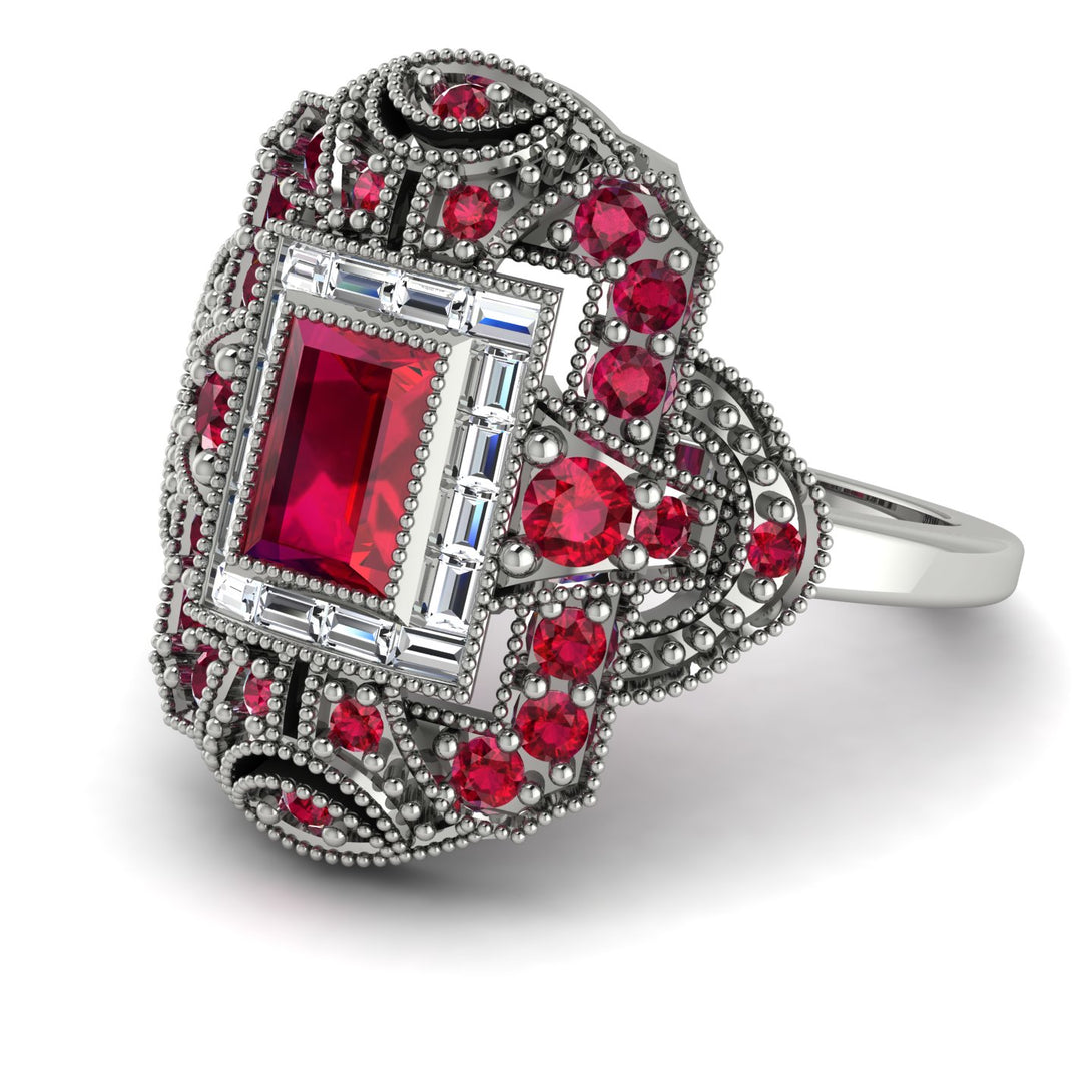 Victorian Gold Ring With Ruby - Janice No. 12