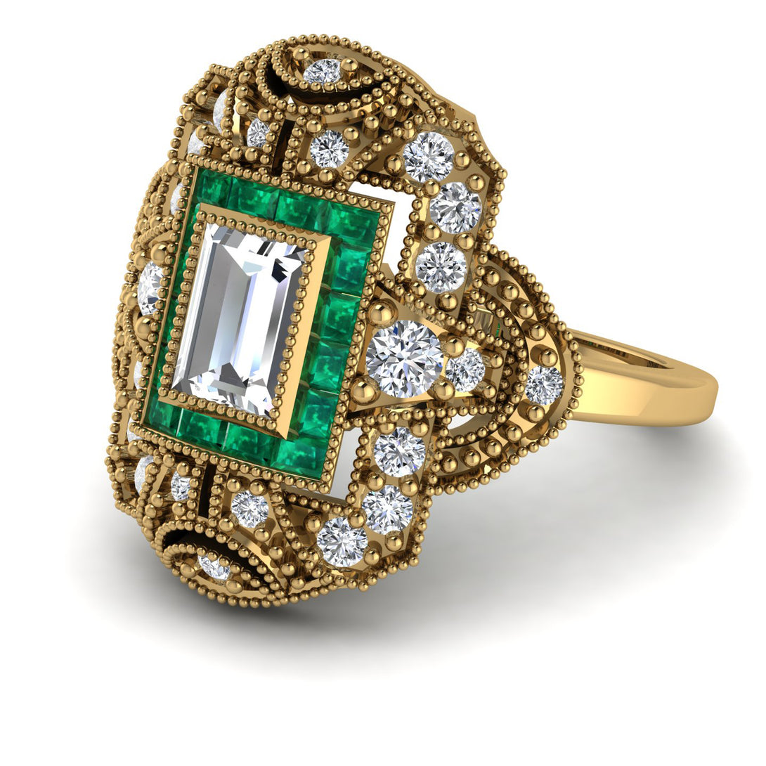 Victorian Gold Ring With Diamond - Janice No. 16