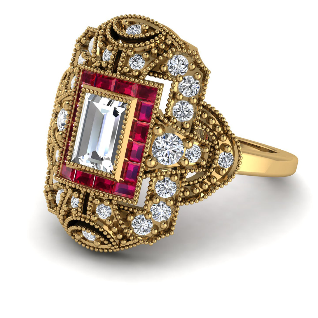 Victorian Gold Ring With Diamond - Janice No. 46