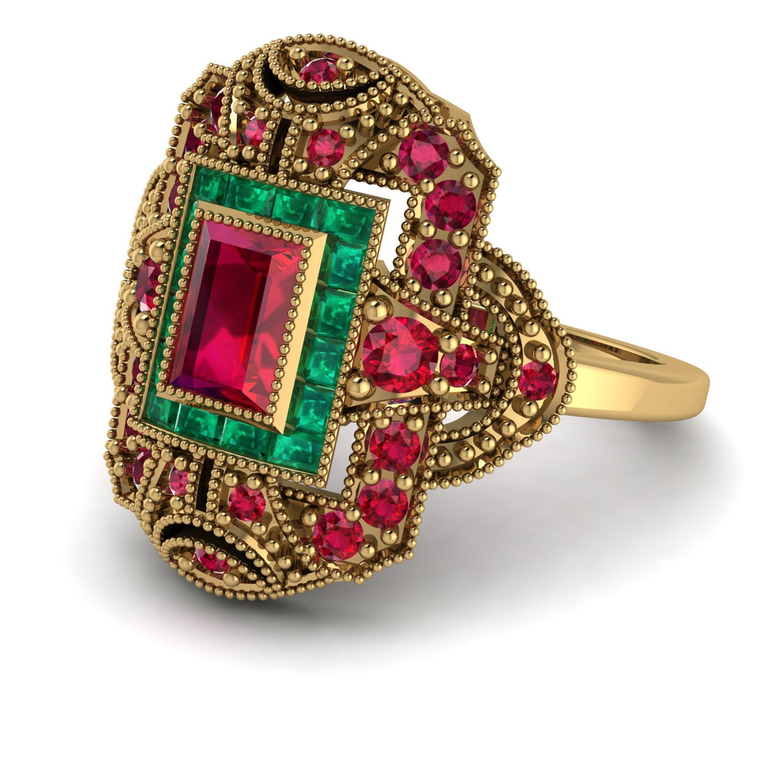 Victorian Gold Ring With Ruby - Janice No. 25