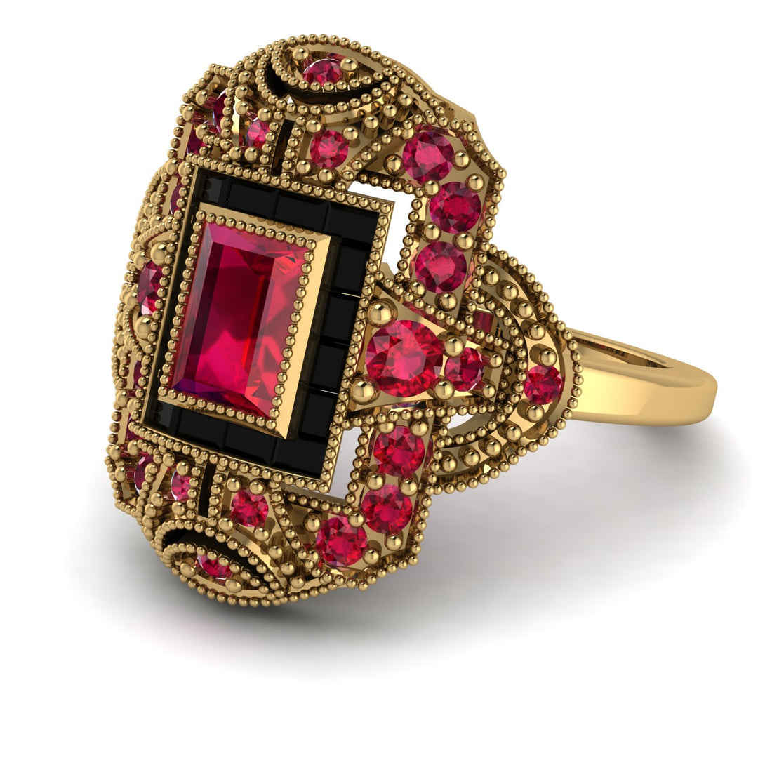 Victorian Gold Ring With Ruby - Janice No. 40