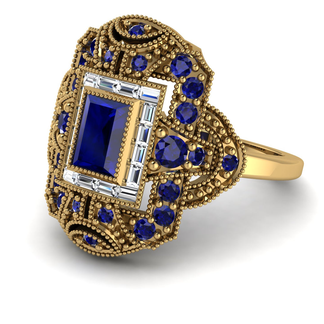 Victorian Gold Ring With Sapphire - Janice No. 13