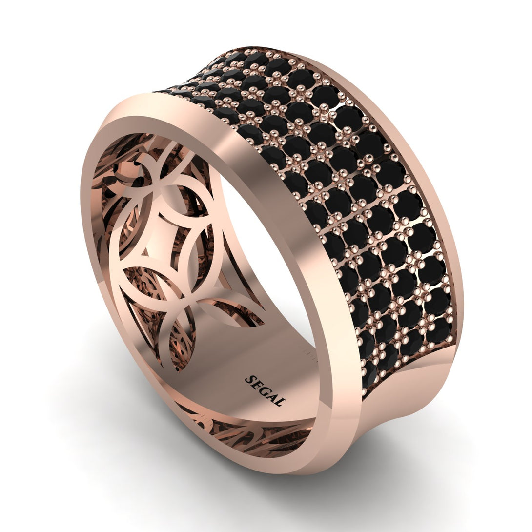 Black Diamond Filigree Pave Band - Briar No. 8
