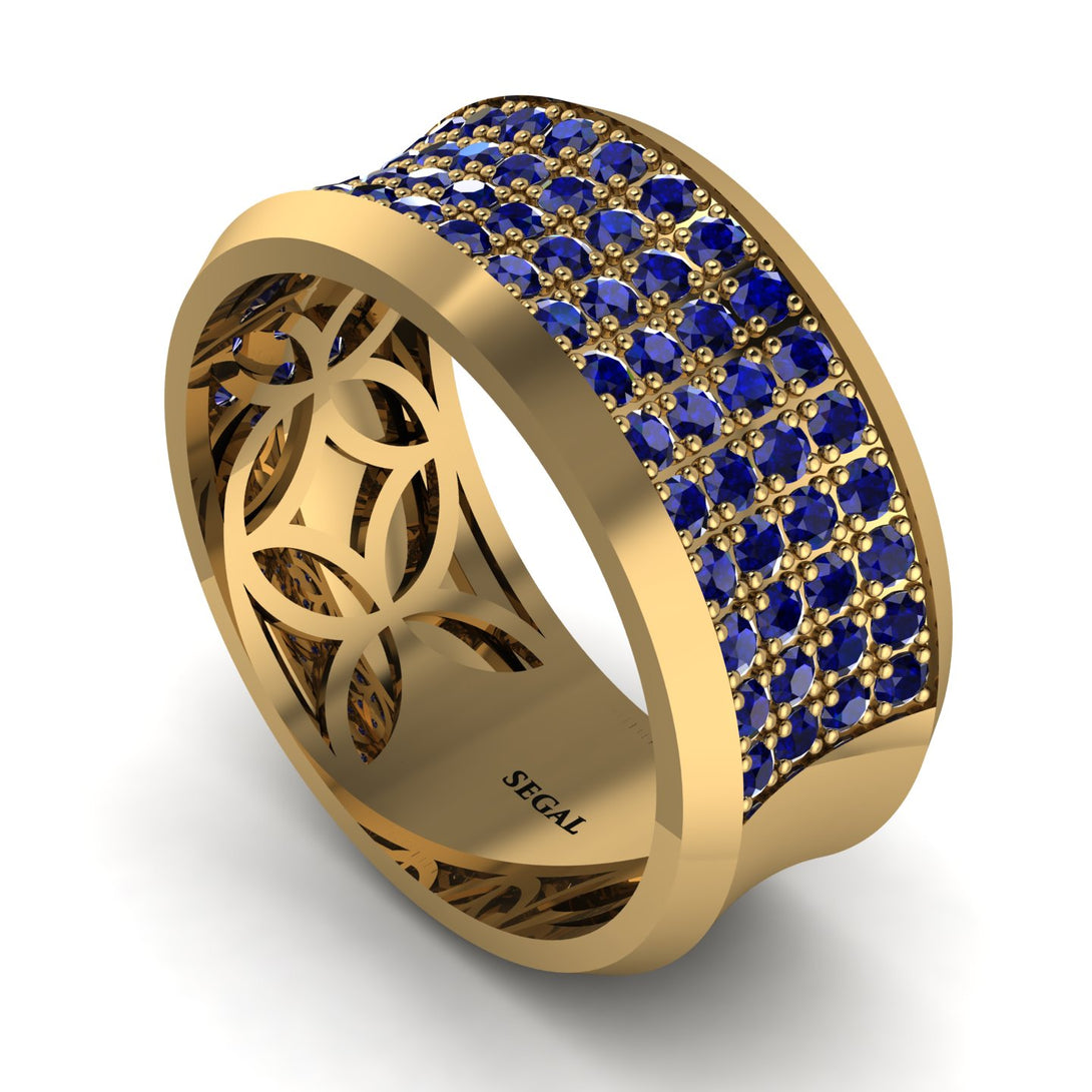 Sapphire Filigree Pave Band - Briar No. 13