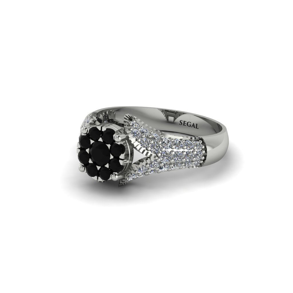 Diamond Floral Cluster Engagement Ring  - Penelope No. 9