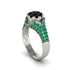 Emerald Floral Cluster Engagement Ring  - Penelope No. 24 image 2