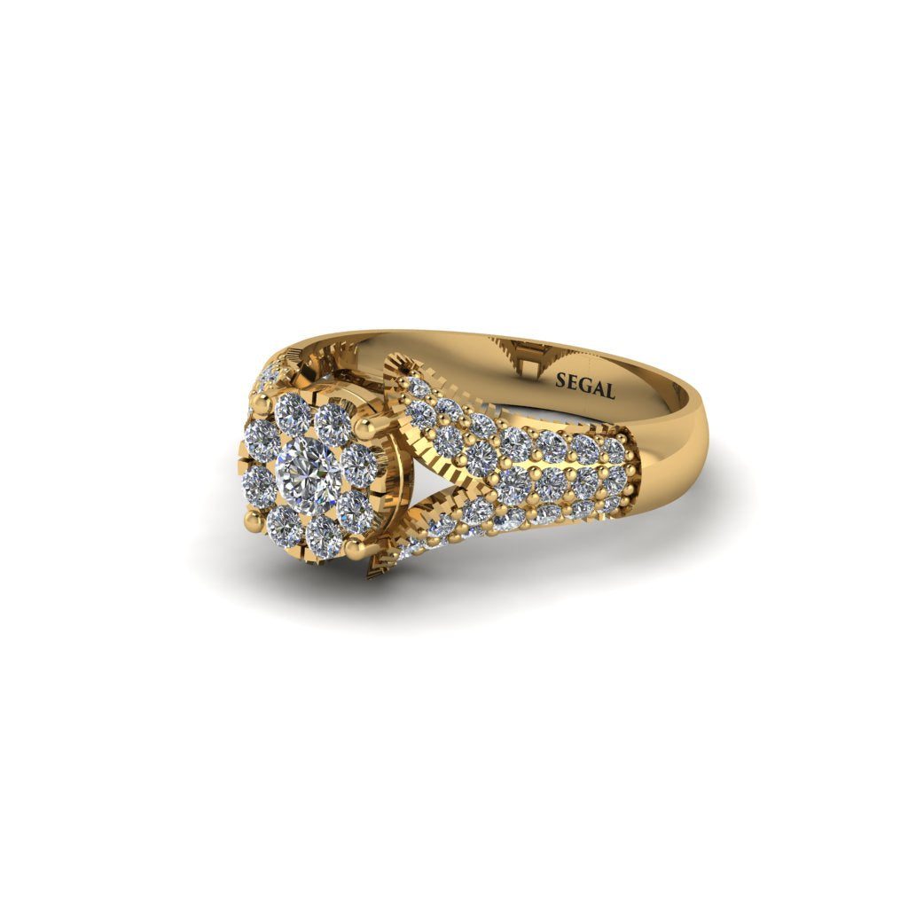 Diamond Floral Cluster Engagement Ring  - Penelope No. 1