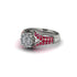 Ruby Floral Cluster Engagement Ring  - Penelope No. 48 image 1