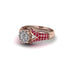 Ruby Floral Cluster Engagement Ring  - Penelope No. 47 image 1