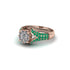 Emerald Floral Cluster Engagement Ring  - Penelope No. 17 image 1