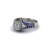 Sapphire Floral Cluster Engagement Ring  - Penelope No. 63 image 1