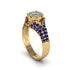 Sapphire Floral Cluster Engagement Ring  - Penelope No. 61 image 2