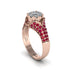 Ruby Floral Cluster Engagement Ring  - Penelope No. 47 image 2