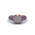 Sapphire Floral Cluster Engagement Ring  - Penelope No. 62 image 3