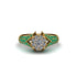 Emerald Floral Cluster Engagement Ring  - Penelope No. 16 image 3