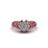 Ruby Floral Cluster Engagement Ring  - Penelope No. 47 image 3