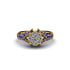 Sapphire Floral Cluster Engagement Ring  - Penelope No. 61 image 3