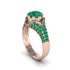 Emerald Floral Cluster Engagement Ring  - Penelope No. 20 image 2