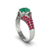 Ruby Floral Cluster Engagement Ring  - Penelope No. 51 image 2