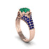 Sapphire Floral Cluster Engagement Ring  - Penelope No. 65 image 2
