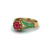 Emerald Floral Cluster Engagement Ring  - Penelope No. 25 image 1