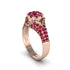 Ruby Floral Cluster Engagement Ring  - Penelope No. 56 image 2