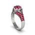 Ruby Floral Cluster Engagement Ring  - Penelope No. 57 image 2