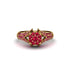 Ruby Floral Cluster Engagement Ring  - Penelope No. 55 image 3